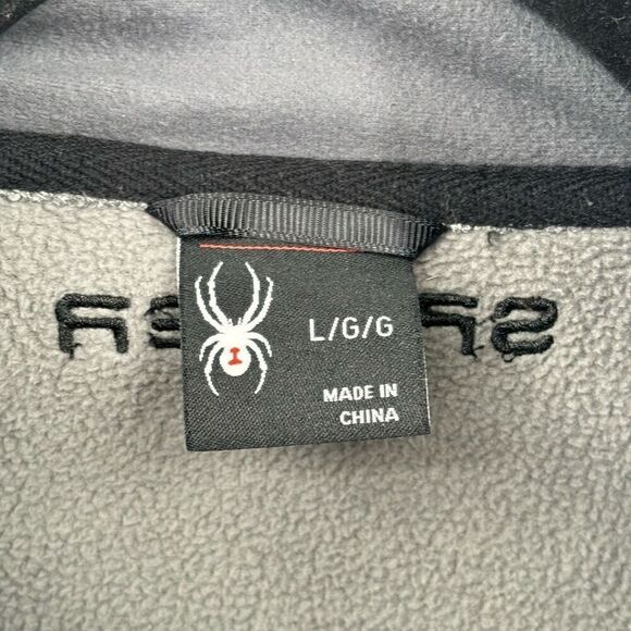 Spyder Men’s 1/4 Zip Pullover Jacket Gray Size Large - Picture 2 of 9